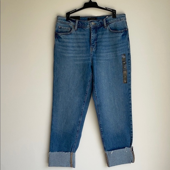 Banana Republic Women’s Slouch Cuffed Jeans Medium Wash 8 - Picture 1 of 9